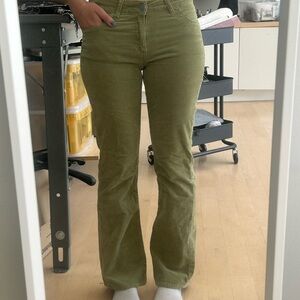 Kut from the Kloth Green Corduroy Pants